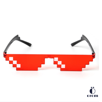 Thug Life Sunglasses Funny 8-Bit Pixel Retro Meme Mosaic Glasses Photo Props Unisex Sunglass Toy, 7 image