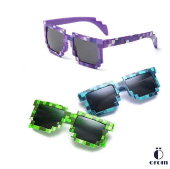 Pixel Mosaic Sunglasses Retro Cosplay Gamer Thug Life Sunglasses Gift Prop, 3 image