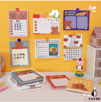 Kawaii 50 Sheets Bao Bear Memopads Korean Version Cartoon Cute Bear Post-it Notes Cute Note Book, 3 image