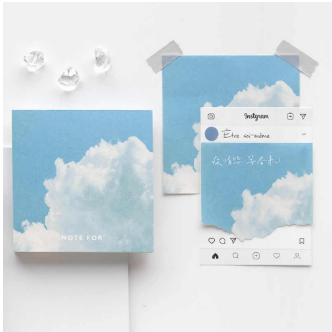Ins Light And Shadow Series Writing Pads Sky & Clouds Portable Memo Pad Diary Stationary Flakes Scrapbook Vintage, 3 image