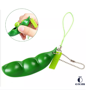 Edamame Peas Hand Fidget Toy Funny Squeeze-a-Bean Popper Stress Relief Keychain Fun Beans Squeeze Toys, 6 image