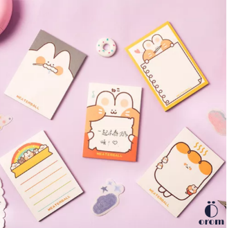 30 Sheets Meaterball Cute Korean Bunny Small Memo Pad Cute Rabbit Post-it Notes, 2 image