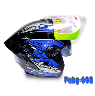 KY-608 Open Face Flip up Helmet Graphics -Black/Blue