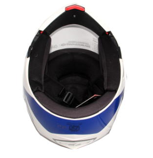 Vega Crux Checks Full Face Helmet-White Blue, 2 image
