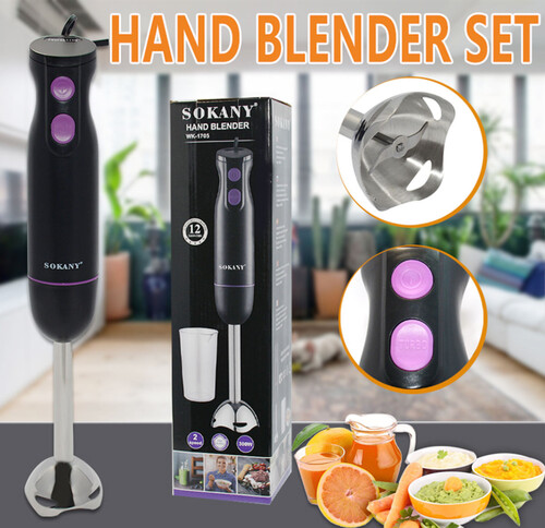 SOKANY Electric Food Blender Mixer Egg Beater Hand Blander Include Cup WK-1705, 2 image