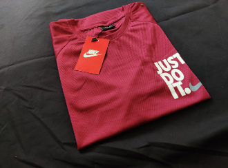 Premium Quality Red Stylish Jersey T-shirt, Size: M, 3 image