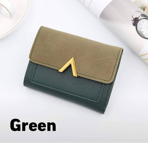 Mini Ladies Wallet, Color: Green, 3 image