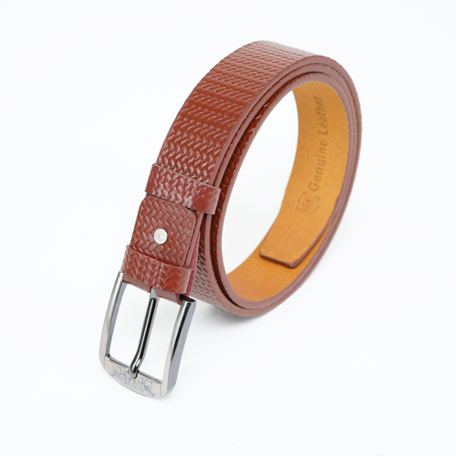 Brown Color Cow Leather Party Dice Belt For Men BE-RM02