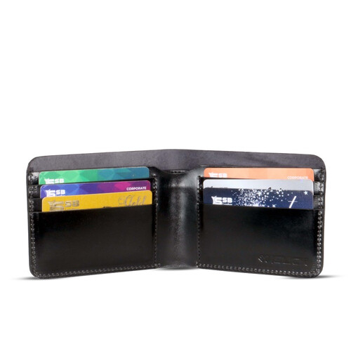 Black Oil Pull Up Leather Wallet SB-W126, 3 image