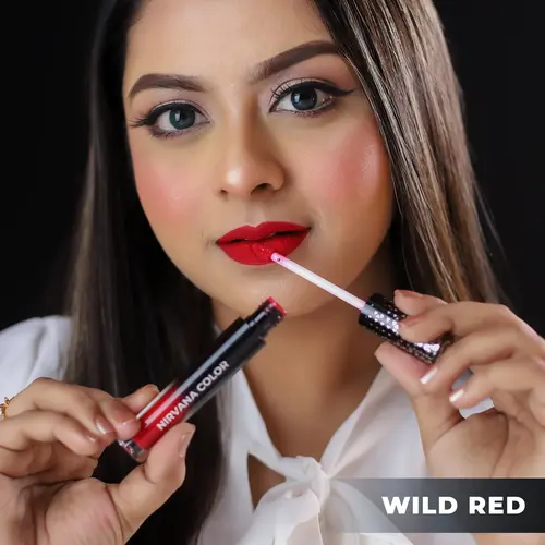 Nirvana Color Liquid Matte Lipstick  Wild Red