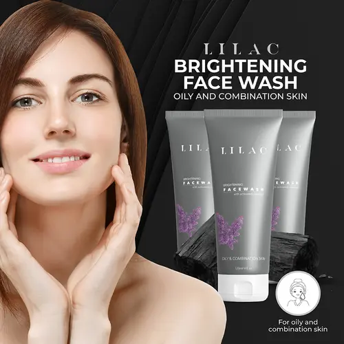 Lilac Brightening Face Wash Oily And Combination Skin 120ml, 3 image