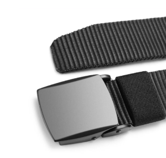 Fashionable High Quality Men Black Nylon Belt Outdoor Automatic Buckle Canvas Belts, 2 image