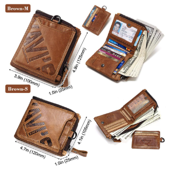 Real Leather Men'S Short Wallet Fashion Casual Zip Wallet Open Multi-Function Coin Purs, 4 image