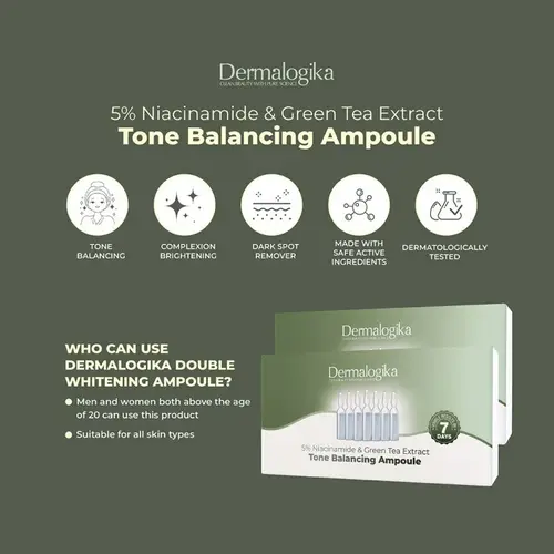 Dermalogika Tone Balancing Ampoule with 5% Niacinamide & Green Tea Extract 7 pcs, 2 image