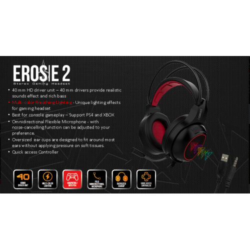 Gamdias EROS E2 Gaming Headphone, 2 image
