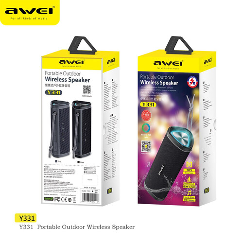 Awei Y331 RGB Lighting Wireless Bluetooth Speaker Water Proof & Bacup PowerBank - Awei(197), 6 image