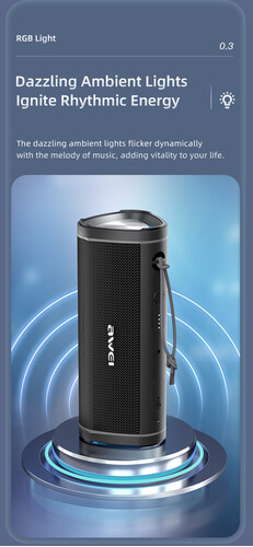 Awei Y331 RGB Lighting Wireless Bluetooth Speaker Water Proof & Bacup PowerBank - Awei(197), 4 image