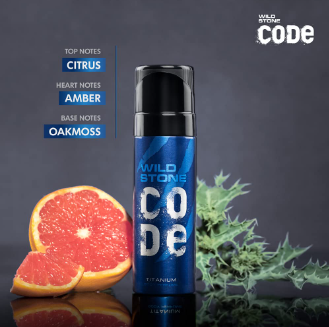 Wild Stone Code Titanium Body Perfume Spray For Men - 120 ml, 3 image