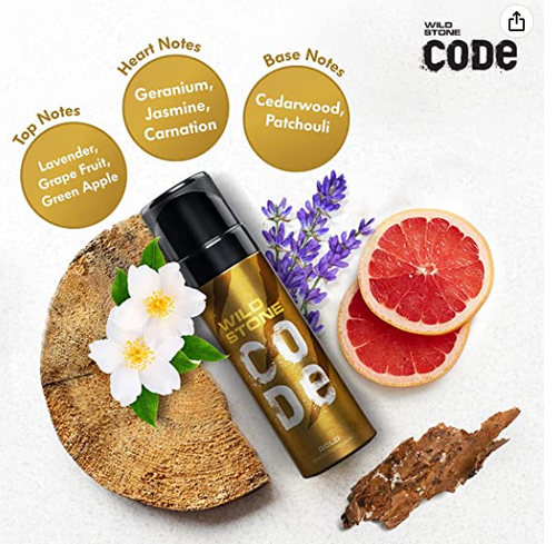 Wild Stone Code Gold Body Perfume Spray for Men, 120ml, 4 image