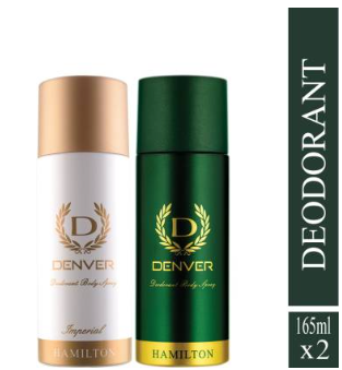 Denver Hamilton Body Spray For Man Green and White 2Pcs Combo Pack(Made in India)