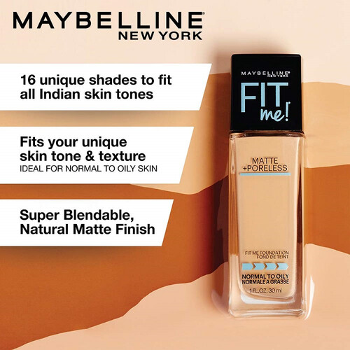 Maybelline Fit Me Matte + Poreless Foundation 30ml - 322 Warm Honey, 4 image