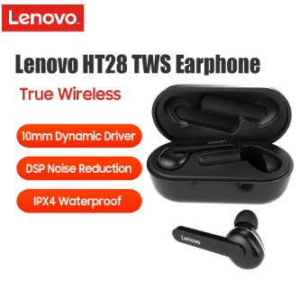 Lenovo HT28 Wireless Bluetooth Earbuds With Heavy Bass HD Call Sports Intelligent Noise Reduction IPX4 Waterproof Headset, 3 image