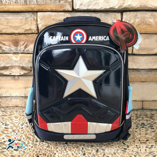 3D Dimensional Captain America Laminated School Bag with Exclusive Flash Film Mold