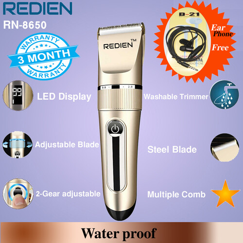 Redien Men's Electric Hair Clipper Beard Trimmer RN-8650, 2 image
