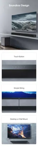 Xiaomi Mi TV SoundBar 6.5 Inchs Subwoofer 100W Home Theater 5 Sound Units 2.1 Channel Multi-input interface, 3 image