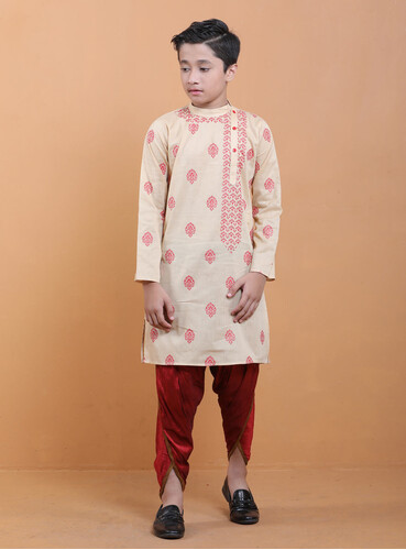Puja Special Panjabi For Kids- 18493P, Size: 24