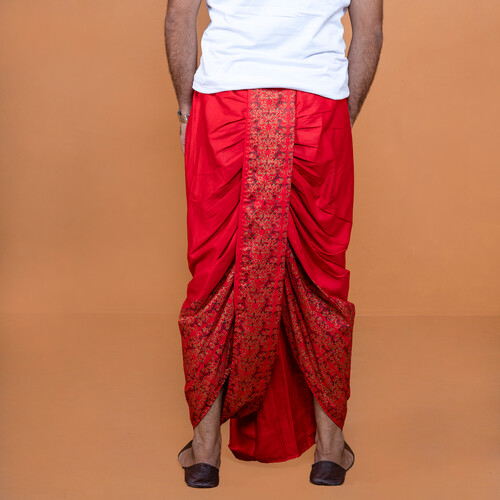 Puja Special Dhuti For Men -  9623D, 2 image