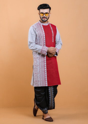 Puja Special Panjabi For Men- 18575P, Size: 40, 2 image