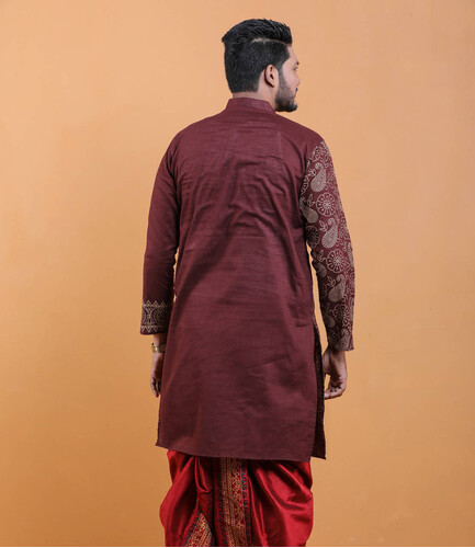 Puja Special Panjabi For Men- 18551P, Size: 38, 2 image
