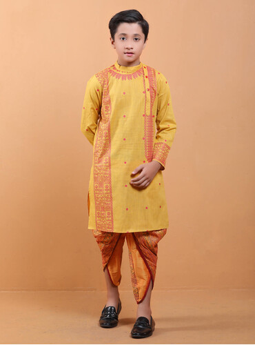 Puja Special Panjabi For Kids-18514P, Size: 24