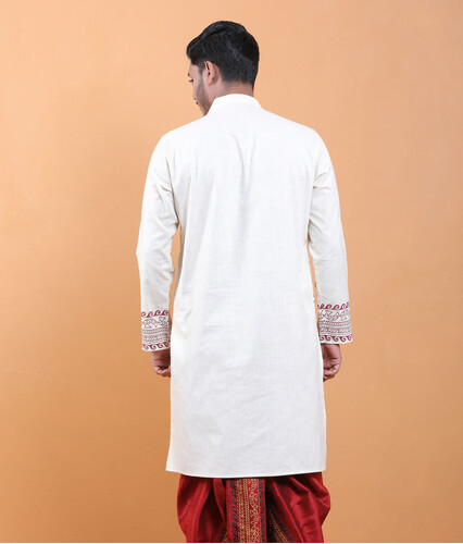 Puja Special Panjabi For Men- 18509P, Size: 42, 2 image