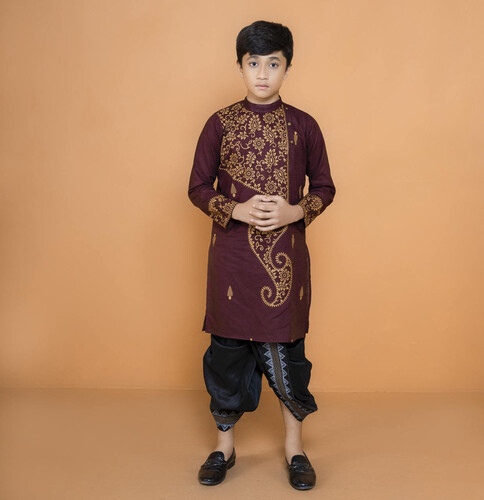 Puja Special Panjabi For Kids- 18532P, Size: 24
