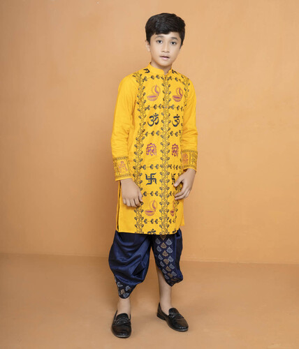 Puja Special Panjabi For Kids- 18412P, Size: 24, 2 image