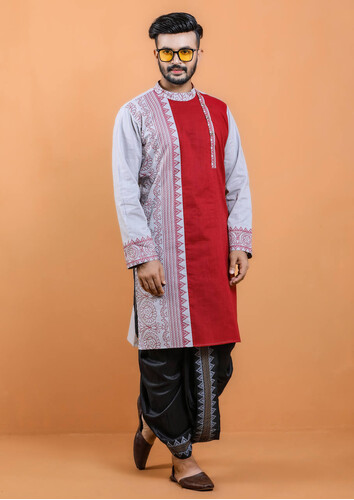 Puja Special Panjabi For Men- 18575P, Size: 44