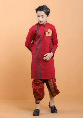 Puja Special Panjabi For Kids- 18394P, Size: 24, 2 image