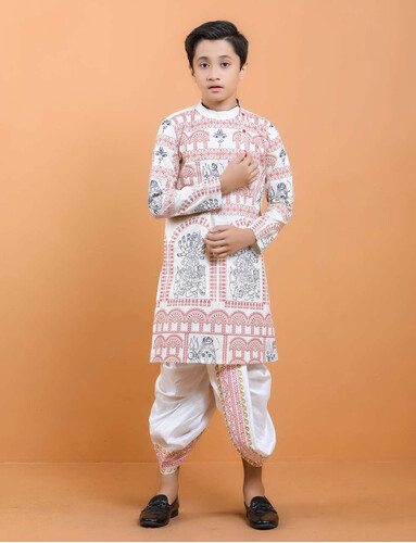 Puja Special Panjabi For Kids- 18376P, Size: 24, 2 image