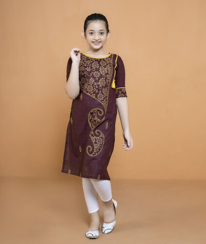 Puja Special Kurti For Girls - 18533K, Size: 24, 2 image