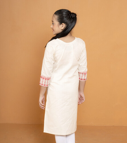 Puja Special Kurti For Girls - 18466K, Size: 24, 3 image
