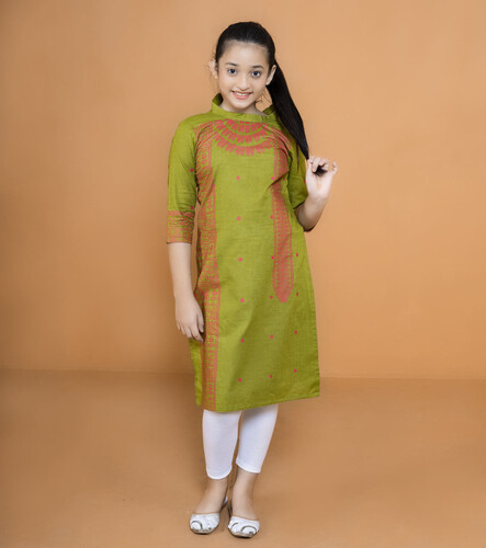 Puja Special Kurti For Girls - 18520K, Size: 24, 2 image