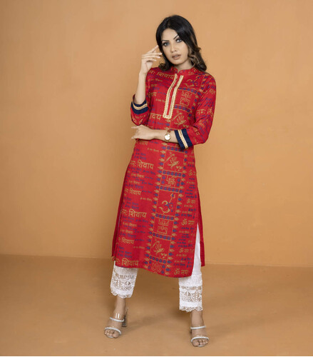 Puja Special Kurti For Women- 18441K, Size: 38, 2 image