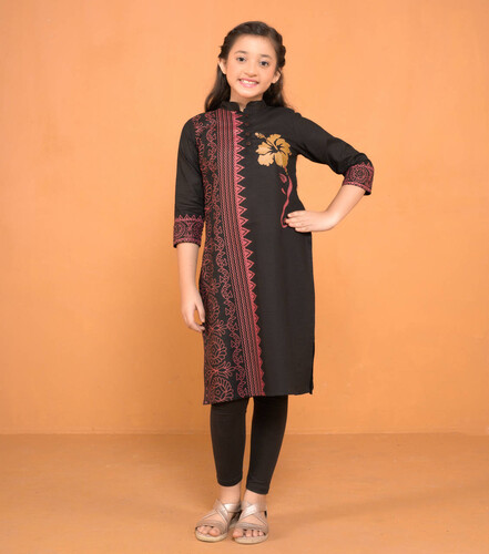 Puja Special Kurti For Girls - 18400K, Size: 24, 2 image