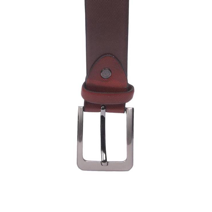 safa leather-Maroon Artificial Leather Belt For man, 2 image