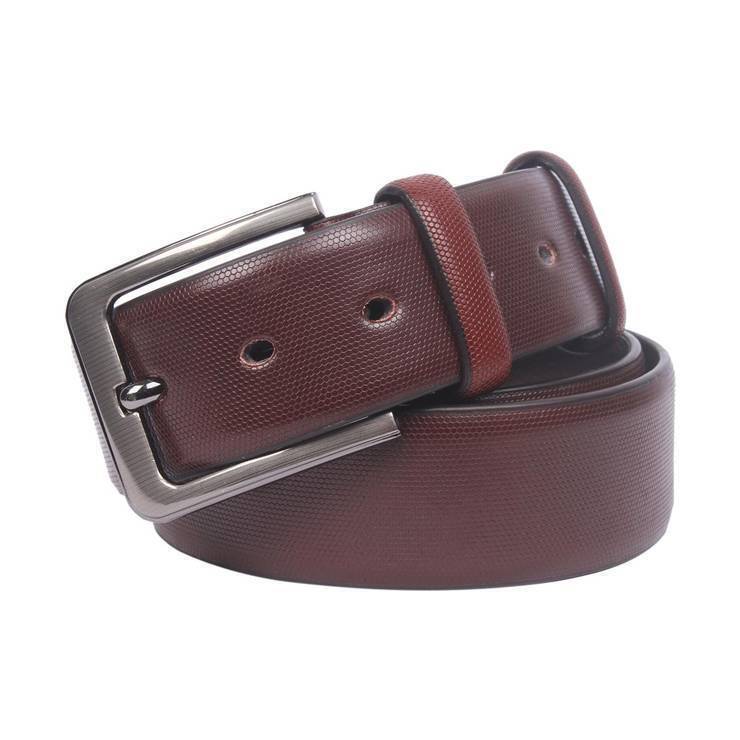safa leather-Maroon Artificial Leather Belt For man