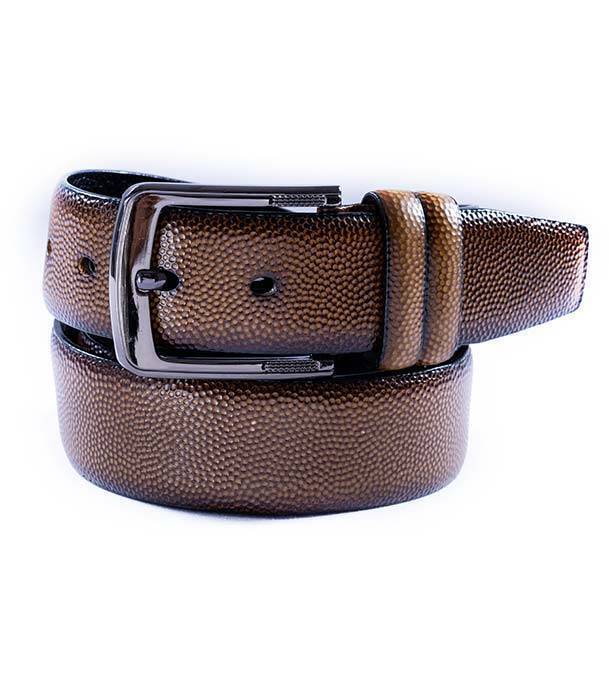 safa leather-  Brown Artificial Leather Belt For man