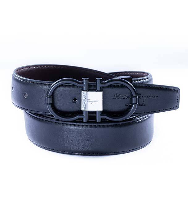 safa leather- Men's Artificial Leather Belt with Black Buckle