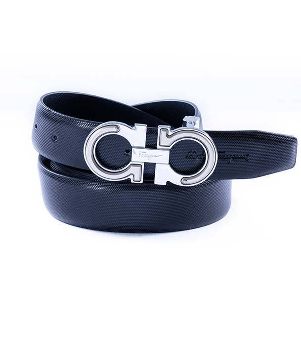 safa leather-Artificial Leather Belt with Stylish Silver Buckle